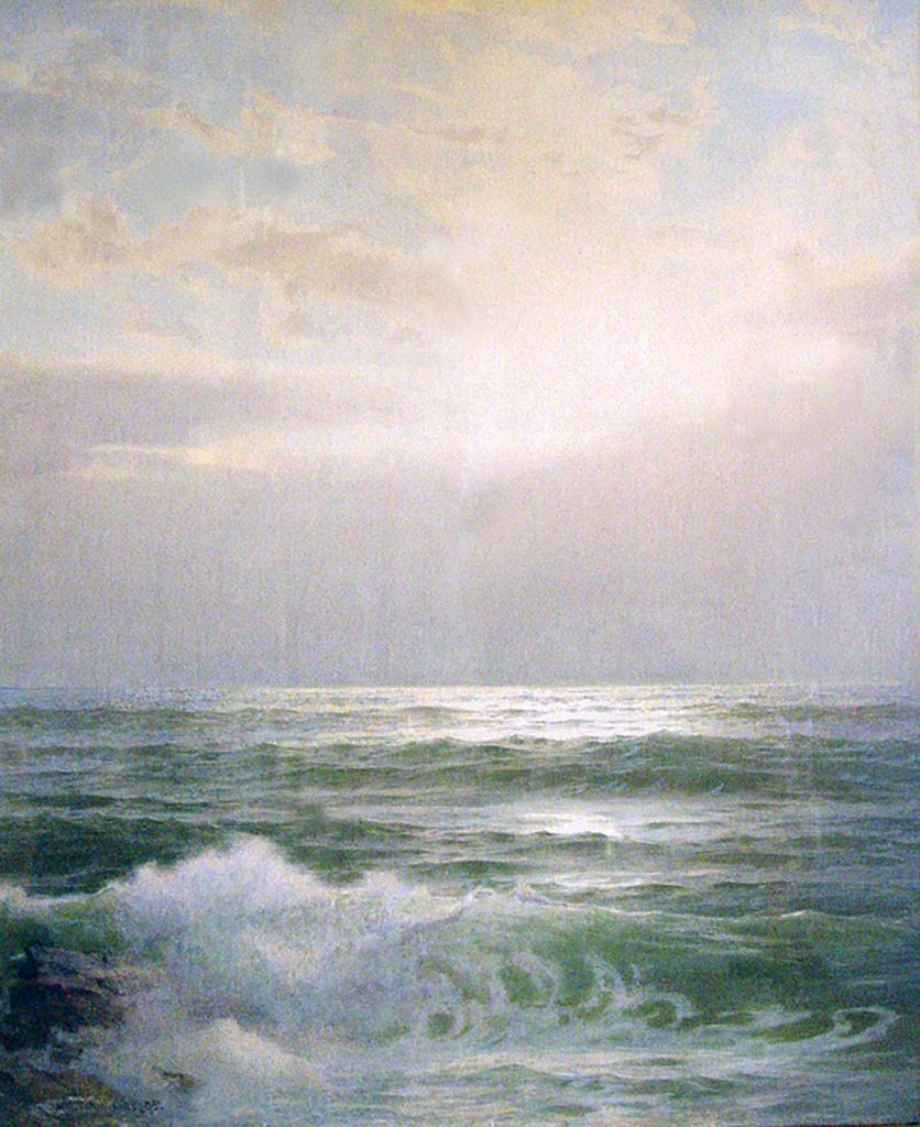 Ocean Landscape, © William Trost Richards, watercolor, 30 X 24 inches