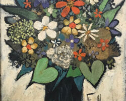 Floral Vase, Henry Faulkner, Oil, 14 X 11 inches